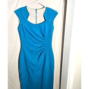 Calvin Klein Ruched front dress, Turquoise, Size 2